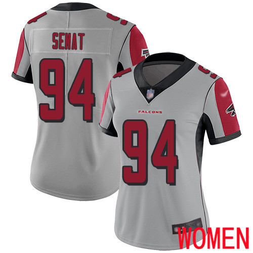 Atlanta Falcons Limited Silver Women Deadrin Senat Jersey NFL Football 94 Inverted Legend